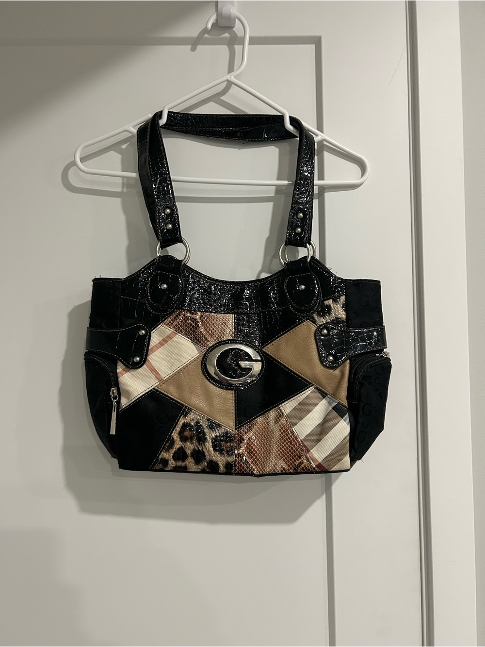 VINTAGE GUESS || Y2K PATCHWORK BAG